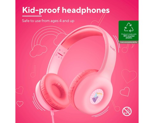 Навушники Trust Nouna Pink (25277)