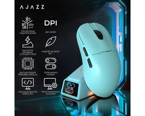 Мишка Ajazz AJ159 APEX Wireless/Bluetooth/USB Blue (AJM159-A-BLUE)