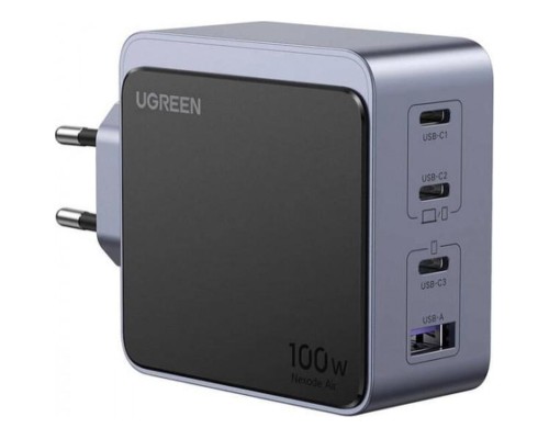 Зарядний пристрій Ugreen 4xUSB 100W (3xUSB-C+USB-A) Gan Nexode Fast Charger Grey X553 (35043)