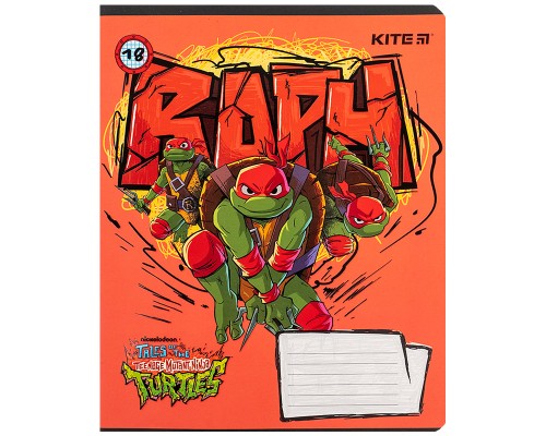 Зошит Kite Ninja Turtles, 18 аркушів, клітинка (NT24-236)