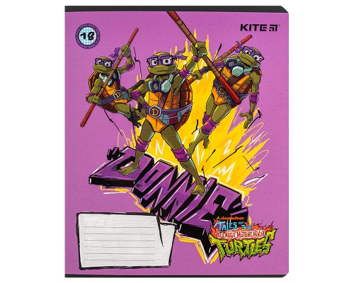 Зошит Kite Ninja Turtles, 18 аркушів, клітинка (NT24-236)