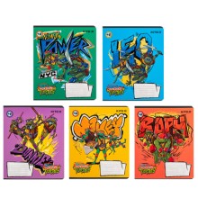 Зошит Kite Ninja Turtles, 18 аркушів, клітинка (NT24-236)