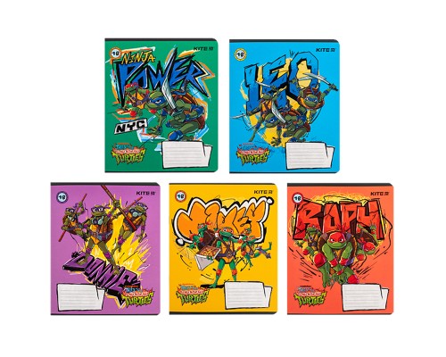 Зошит Kite Ninja Turtles, 18 аркушів, клітинка (NT24-236)