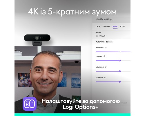 Веб-камера Logitech Brio 4K Ultra HD Graphite (960-001718)