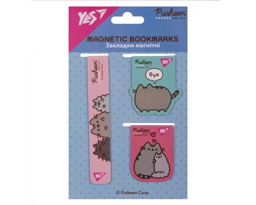 Закладки для книг Yes магнітні Pusheen 3 шт (708350)