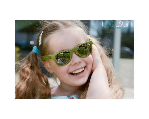 Дитячі сонцезахисні окуляри Koolsun Wave, 3-10 років хакі (KS-WAOB003)