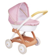 Коляска для ляльок Smoby Baby Nurse Теракотова пудра, люлька з корзиною, 18 міс.+ (7600254124)