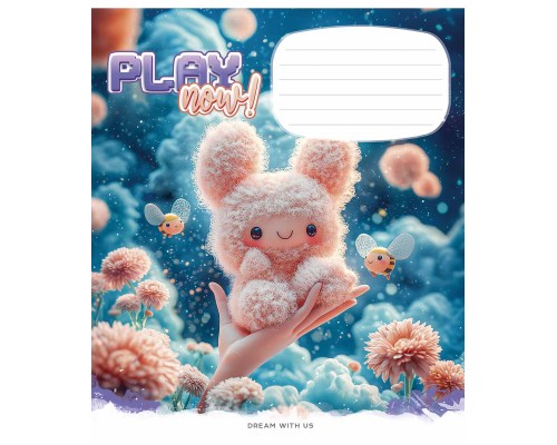 Зошит Школярик Play now 12 аркушів коса лінія (012-3556C)