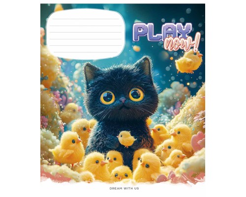 Зошит Школярик Play now 12 аркушів коса лінія (012-3556C)