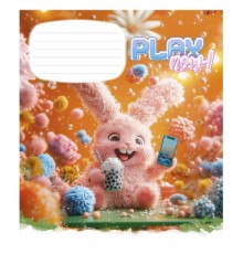 Зошит Школярик Play now 12 аркушів коса лінія (012-3556C)