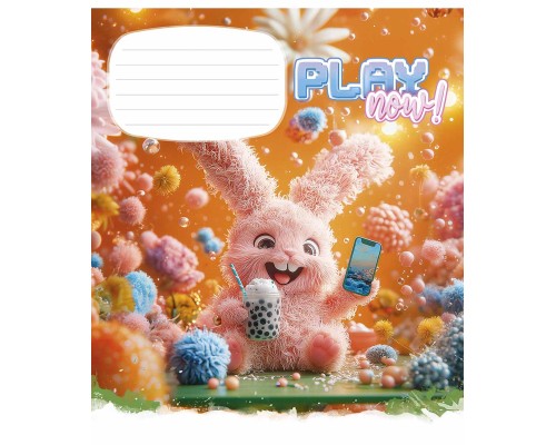 Зошит Школярик Play now 12 аркушів коса лінія (012-3556C)