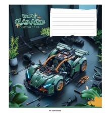 Зошит Школярик Iron garage 18 аркушів клітинка (018-3513K)