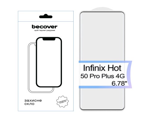 Скло захисне BeCover EDGE Infinix Hot 50 Pro Plus 4G Black (713582)