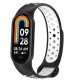 Ремінець до фітнес браслета BeCover Vents Style для Xiaomi Mi Smart Band 10 Black-White (713630)