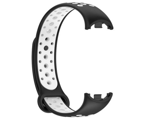 Ремінець до фітнес браслета BeCover Vents Style для Xiaomi Mi Smart Band 10 Black-White (713630)