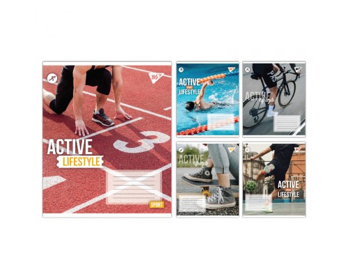 Зошит Yes Active lifestyle А5 48 аркушів клітинка (767712)