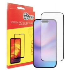 Скло захисне Dengos Full Glue iPhone 17 Black (TGFG-408)