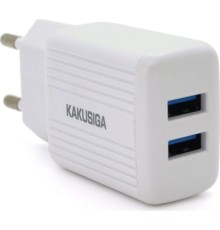 Зарядний пристрій KAKUSIGA 2xUSB 2.4A 12W white (KSC-368 DILANG)