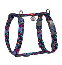 Шлея для собак WAUDOG Nylon анатомічна H-подібна з QR-паспортом 