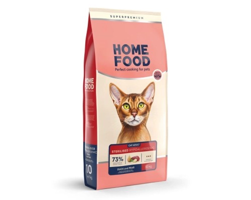 Сухий корм для кішок Home Food Grain-free hypoallergenic Suitable for exotic breeds з качкою та грушею 10 кг (4820235020637)