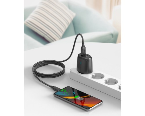 Дата кабель USB 2.0 AM to Micro 5P 1.0m braided black XO (NB235_M_Black)