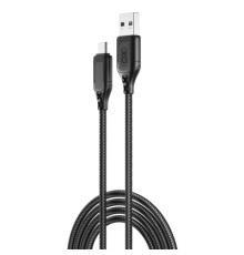 Дата кабель USB 2.0 AM to Micro 5P 1.0m braided black XO (NB235_M_Black)