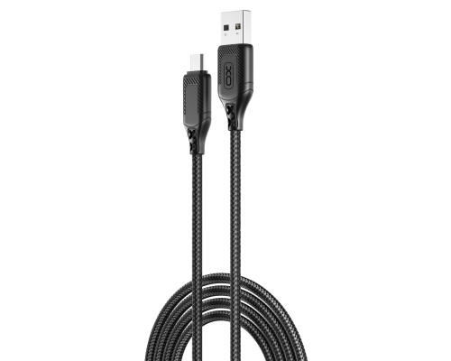 Дата кабель USB 2.0 AM to Micro 5P 1.0m braided black XO (NB235_M_Black)