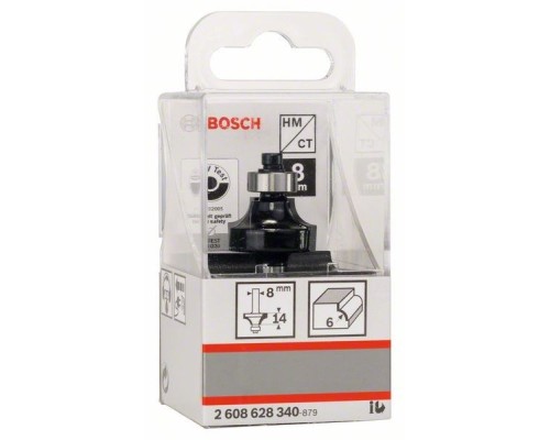 Фреза Bosch Professional карнизна Std S8 R6 L13.2 (2.608.628.340)