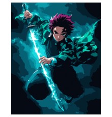 Картина по номерам Santi Demon Slayer Tanjiro Kamado 40х50 см (954418)