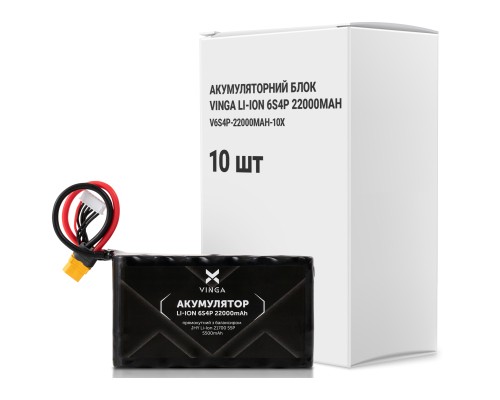 Акумуляторний блок Vinga Li-Ion 6S4P 22000mAh коробка 10 штук (V6S4P-22000MAH-10X)