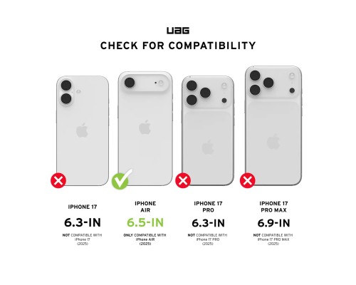 Скло захисне UAG iPhone 17 Air Transparent (14438511VNA)