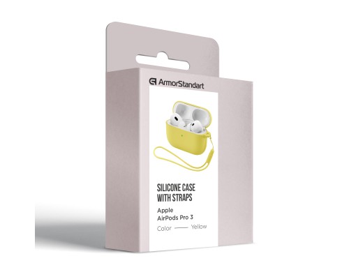 Чохол для навушників Armorstandart Silicone Case для Apple Airpods Pro 3 Yellow (ARM88303)