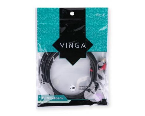 Кабель мультимедійний HDMI to HDMI 1.8m Vinga (HDMI02-1.8)