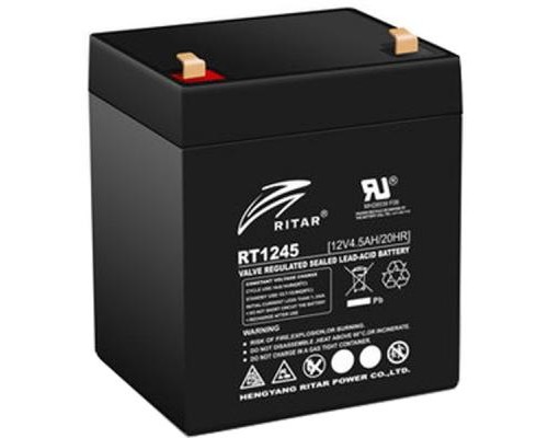 Батарея до ДБЖ Ritar AGM RT1245, 12V-4.5Ah, Black (RT1245B) 