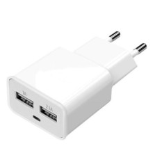 Зарядний пристрій Florence 2*USB, 2.0A + cable Lightning white (FW-2U020W-L)