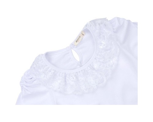 Кофта дитяча Breeze з мереживом (11179-128G-white)