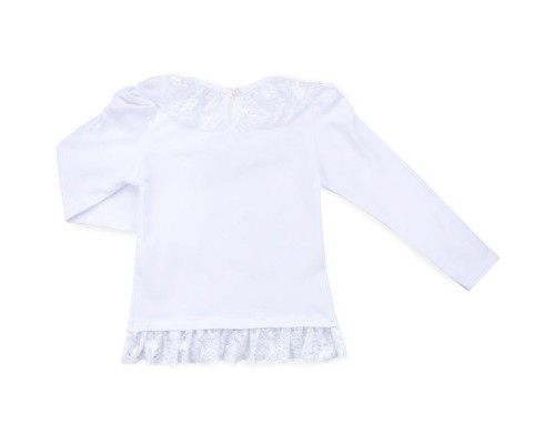 Кофта дитяча Breeze з мереживом (11179-128G-white)