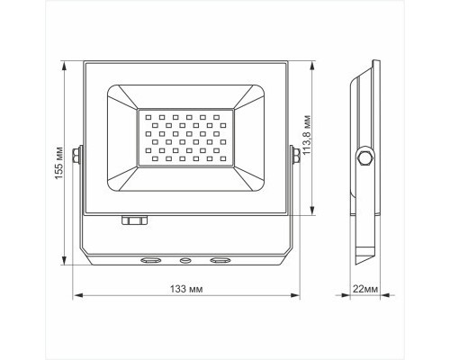 Прожектор TITANUM LED 30W 6000K TLF306 220V (TLF306)