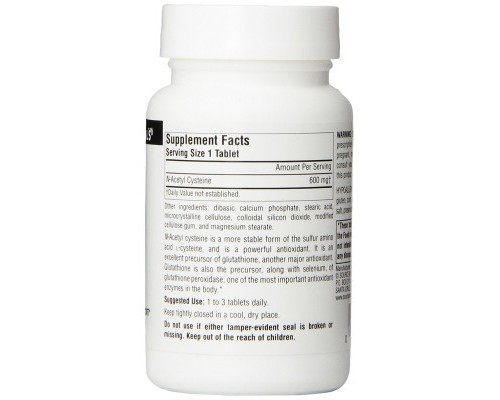 Амінокислота Source Naturals NAC (N-Ацетил-L-Цистеин) 600мг, 60 таблеток (SN0850) Амінокислота Source Naturals NAC (N-Ацетил-L-Цистеин) 600мг, 60 таблеток (SN0850)