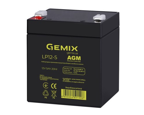 Батарея до ДБЖ Gemix 12В 5Ач (LP12-5) 