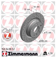 Гальмівний диск ZIMMERMANN 150.3498.52