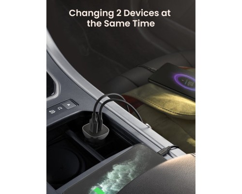 Зарядний пристрій Ugreen CD130 20W USB + Type-C PD Car Charger (Gray) (30780)