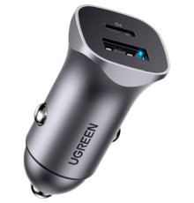 Зарядний пристрій Ugreen CD130 20W USB + Type-C PD Car Charger (Gray) (30780)