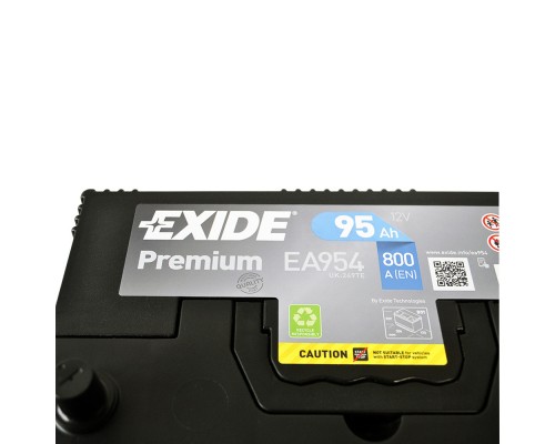 Акумулятор автомобільний EXIDE PREMIUM 95A (EA954)