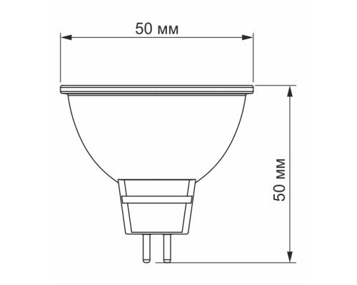 Лампочка TITANUM MR16 6W GU5.3 3000K (TLMR1606533)
