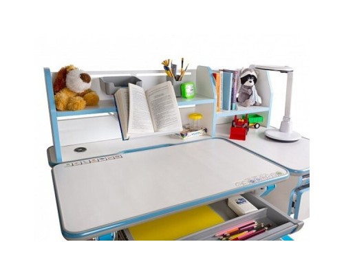 Парта Mealux Sherwood Energy стільниця біла/накладки на ніжках сір (BD-830 W/G Energy)