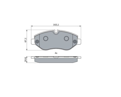 Гальмівні колодки Bosch 0 986 494 121