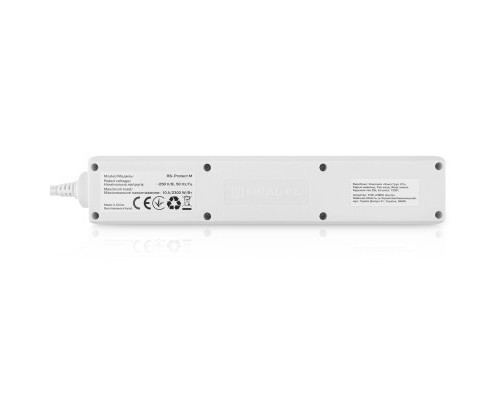 Мережевий фільтр живлення REAL-EL RS-Protect M 1.8m, white (EL122300025)