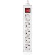 Мережевий фільтр живлення REAL-EL RS-Protect M 1.8m, white (EL122300025)