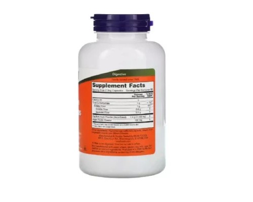 Трави Now Foods Подорожник (Псиліум), Psyllium Husks, 700 Мг, 180 Капсул (NOW-05973)